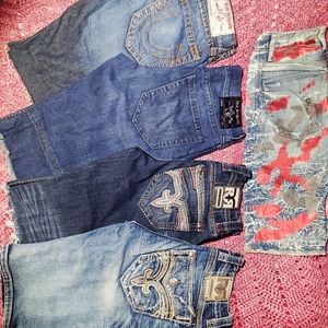 MEN'S Designer denim shorts, tshirts